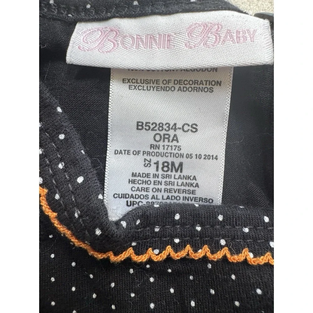 Bonnie Baby Orange Romper Halloween Corduroy 18m Black Cat Ghost Bow